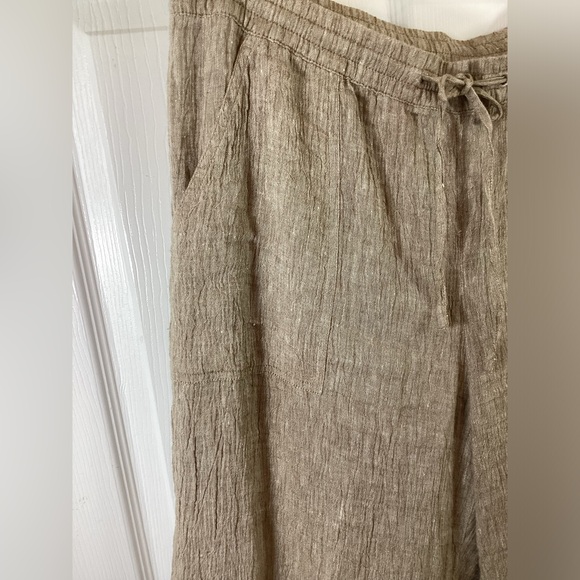 J. Jill Linen Blend Flax Beige Sand Cropped Capris Drawstring Waist XXL - Picture 5 of 7